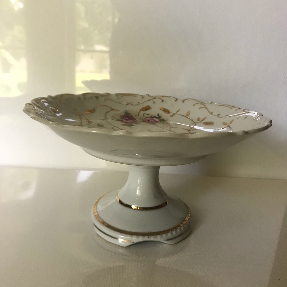 Vintage pedestal dish